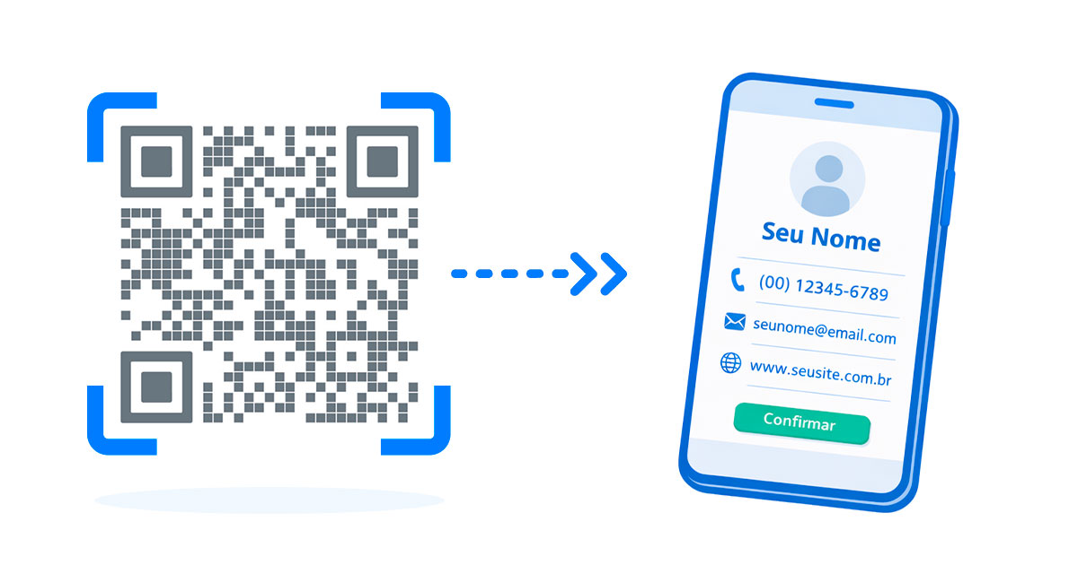 QR Code vCard em cartão de visita